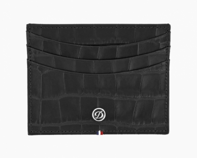 Croco Dandy black credit card holder