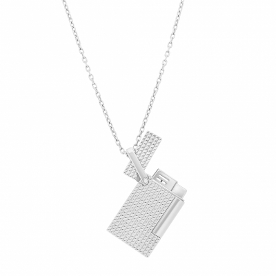 S.T. Dupont Necklace Diamond Head lighter silver