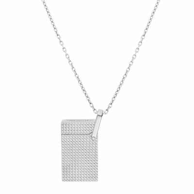 S.T. Dupont Necklace Diamond Head lighter silver