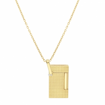 S.T. Dupont Necklace Diamond Head lighter golden 