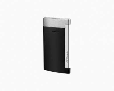 S.T. Dupont Slim 7 matt black & brushed chrome finish lighter