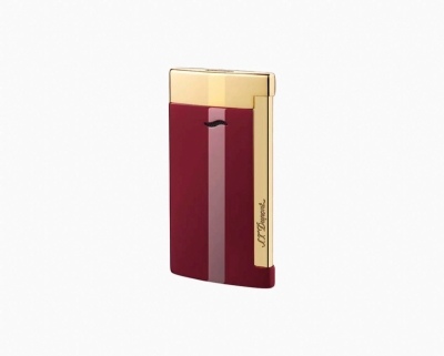 S.T. Dupont Slim 7 red & golden finish lighter