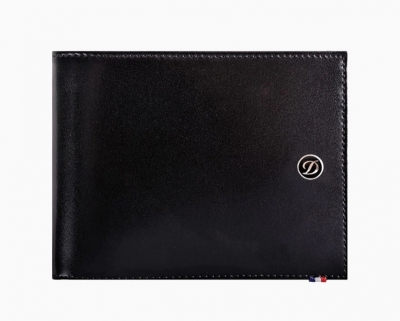 Line D black smooth leather coin purse/wallet-4 credit card slots