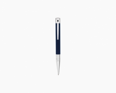 S.T. Dupont D-Initial ballpoint blue chrome