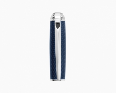 S.T. Dupont Line D fountain pen guilloche under blue lacquer medium