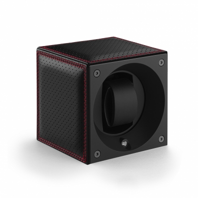 Kubik Masterbox Black Leather Red Stitching
