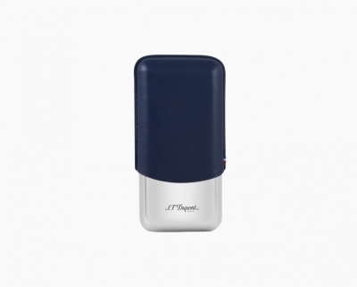 S.T. Dupont Line D blue triple cigar case